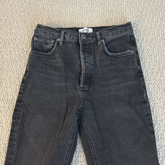 Agolde Riley High Rise Black Jeans - Picture 7 of 7